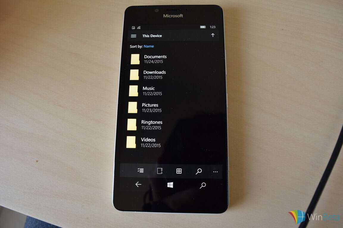 Diving into the File Explorer on Windows 10 Mobile with the Lumia 950