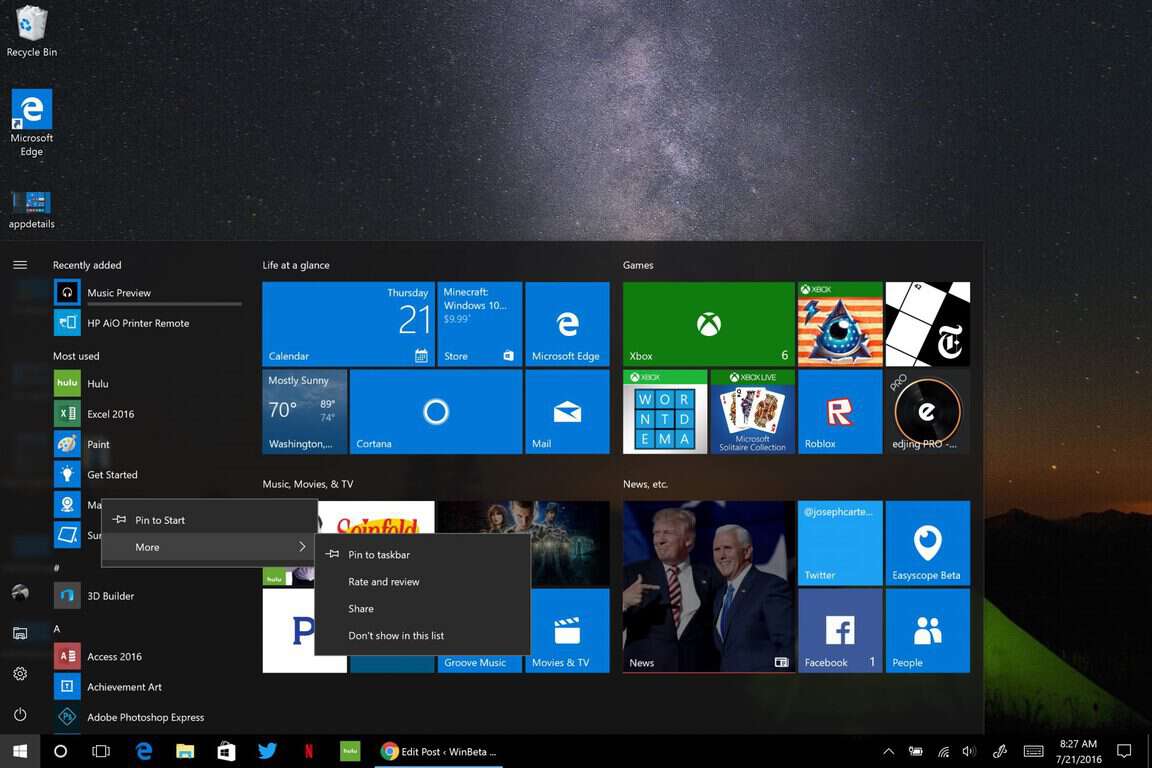 startmenuappdetails Windows 10 Anniversary Update: What's new with the Start Menu